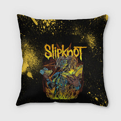 Подушка квадратная Slipknot Yellow Monster