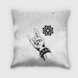 Подушка квадратная Breaking Benjamin и рок символ