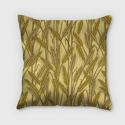 Подушка квадратная Винтажные колоски пшеницы, цвет: 3D-принт