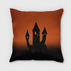 Подушка квадратная Halloween - замок ведьм, цвет: 3D-принт