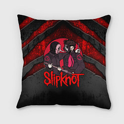 Подушка квадратная Slipknot black and red, цвет: 3D-принт