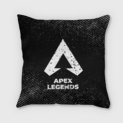 Подушка квадратная Apex Legends с потертостями на темном фоне