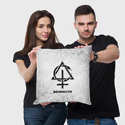 Подушка квадратная Behemoth с потертостями на светлом фоне, цвет: 3D-принт — фото 2