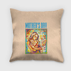 Подушка квадратная Mothers Day - дитя с матерью