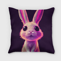 Подушка квадратная Кролик 3Д арт