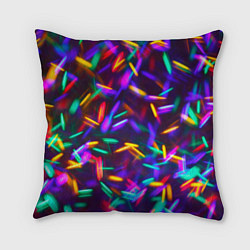 Подушка квадратная Цветомузыка, цвет: 3D-принт
