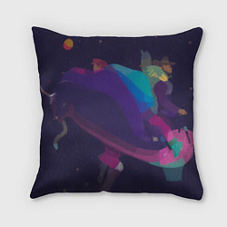 Подушка квадратная Инопланетный космо-ковбой, цвет: 3D-принт