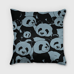 Подушка квадратная Panda summer song, цвет: 3D-принт