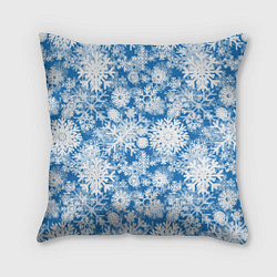 Подушка квадратная Снежок, цвет: 3D-принт
