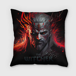 Подушка квадратная Witcher in the fire