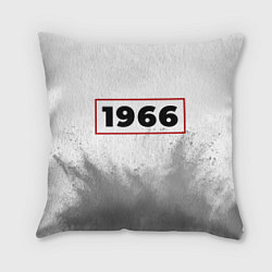 Подушка квадратная 1966 - в красной рамке на светлом