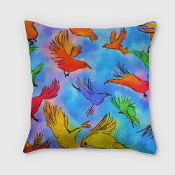 Подушка квадратная Акварельные крылья, цвет: 3D-принт
