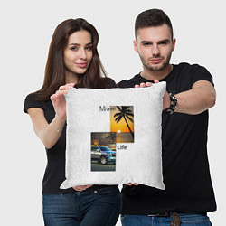 Подушка квадратная Miami Life, цвет: 3D-принт — фото 2
