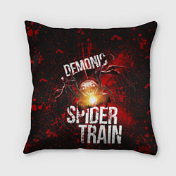 Подушка квадратная Demonic spider-train