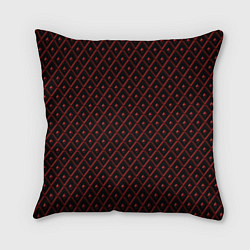 Подушка квадратная Ромбики красные, цвет: 3D-принт