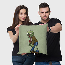 Подушка квадратная Зомби стоит, цвет: 3D-принт — фото 2