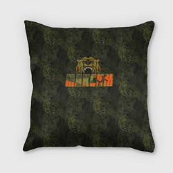 Подушка квадратная Максим камуфляж, цвет: 3D-принт