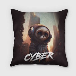 Подушка квадратная Cyber animal, цвет: 3D-принт