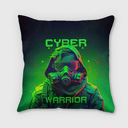 Подушка квадратная Кибер воин в стиле киберпанк, цвет: 3D-принт