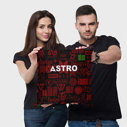 Подушка квадратная Astro k-pop pattern, цвет: 3D-принт — фото 2