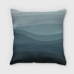 Подушка квадратная Бирюзовые волны, цвет: 3D-принт