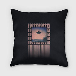 Подушка квадратная I want to believe IWTB