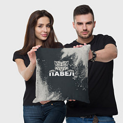 Подушка квадратная Павел зубастый волк, цвет: 3D-принт — фото 2