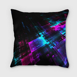 Подушка квадратная Неоновый киберпанк, цвет: 3D-принт