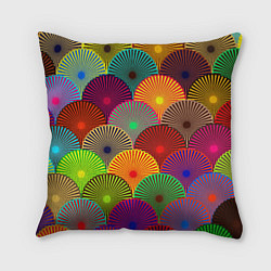 Подушка квадратная Multicolored circles, цвет: 3D-принт