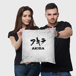 Подушка квадратная Akira с потертостями на светлом фоне, цвет: 3D-принт — фото 2
