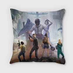 Подушка квадратная PUBG банда, цвет: 3D-принт