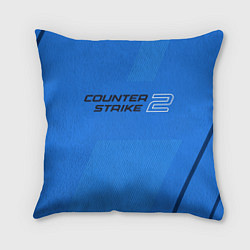 Подушка квадратная Counter Strike 2 с логотипом, цвет: 3D-принт