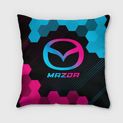 Подушка квадратная Mazda - neon gradient