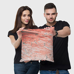 Подушка квадратная Розовая кислота, цвет: 3D-принт — фото 2