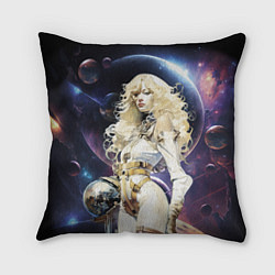 Подушка квадратная Космическая блондинка, цвет: 3D-принт