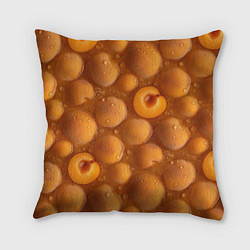 Подушка квадратная Сочная текстура из персиков