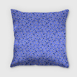 Подушка квадратная Незабудки цветочный паттерн на темном фоне, цвет: 3D-принт