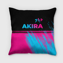 Подушка квадратная Akira - neon gradient: символ сверху