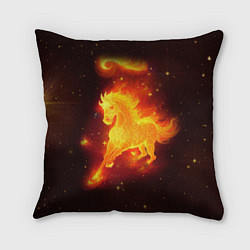 Подушка квадратная Огненный конь мчится, цвет: 3D-принт