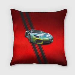 Подушка квадратная Итальянский суперкар Lamborghini Reventon, цвет: 3D-принт