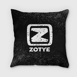 Подушка квадратная Zotye с потертостями на темном фоне, цвет: 3D-принт
