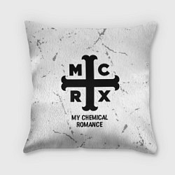 Подушка квадратная My Chemical Romance glitch на светлом фоне