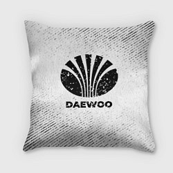 Подушка квадратная Daewoo с потертостями на светлом фоне