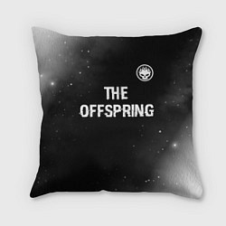 Подушка квадратная The Offspring glitch на темном фоне: символ сверху, цвет: 3D-принт