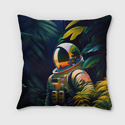 Подушка квадратная Космонавт в зарослях