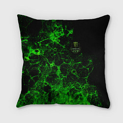 Подушка квадратная Monster energy cup, цвет: 3D-принт