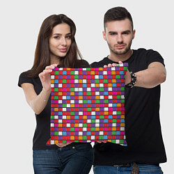 Подушка квадратная Color cubes, цвет: 3D-принт — фото 2