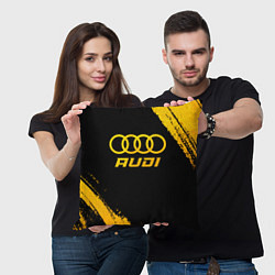 Подушка квадратная Audi - gold gradient, цвет: 3D-принт — фото 2
