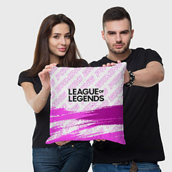 Подушка квадратная League of Legends pro gaming: символ сверху, цвет: 3D-принт — фото 2