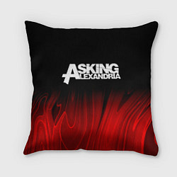 Подушка квадратная Asking Alexandria red plasma, цвет: 3D-принт